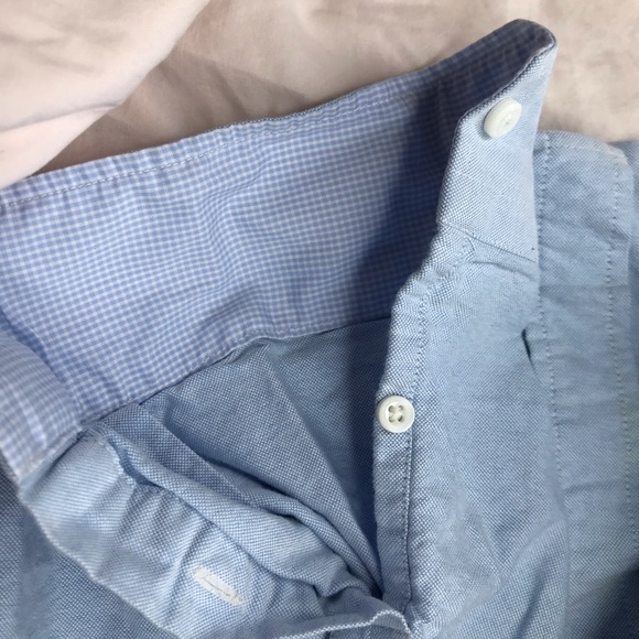 Men’s Light blue button-down w/ gingham cuffs! - Picture 2 of 4